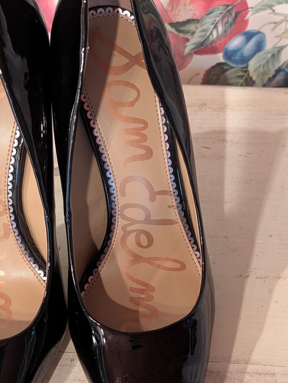 Sam Edelman Black Patent Pointed-Toe Stiletto Heels Sz 8.5 - Picture 3 of 13